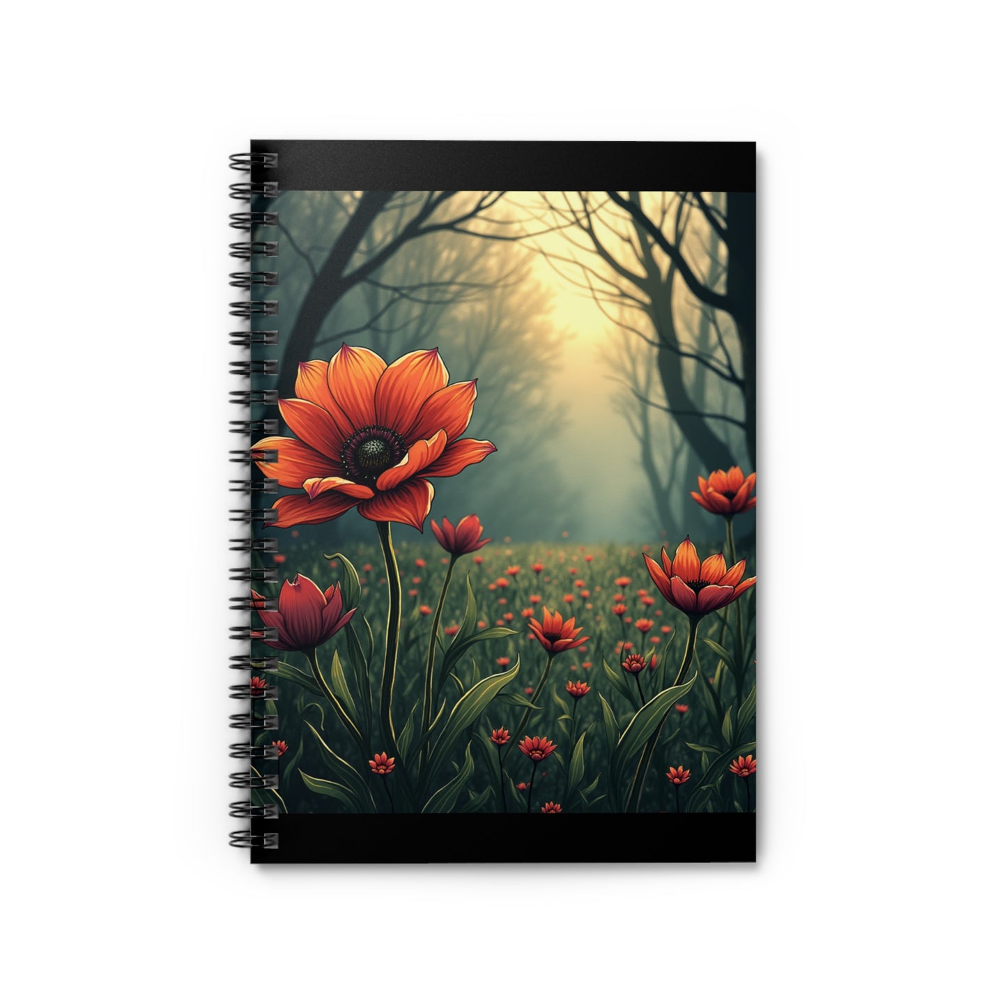 Vivid Floral Spiral Notebook - Ruled, Perfect for Nature Lovers