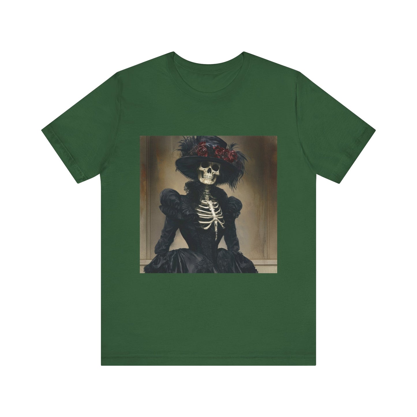 Creepy victorian Skeleton Unisex Jersey Short Sleeve Tee