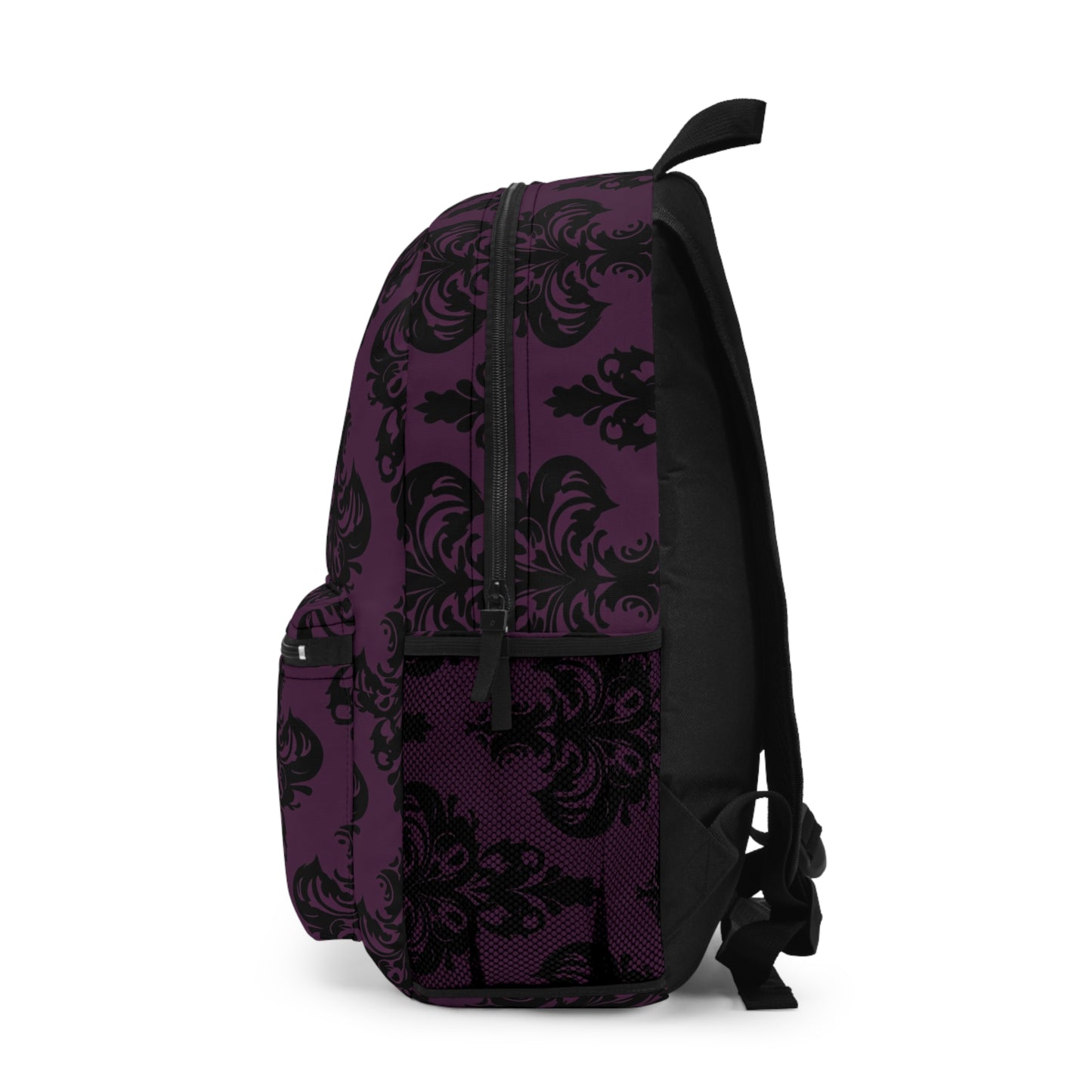 Elegant Purple Damask Backpack - Stylish and Functional for Everyday Use