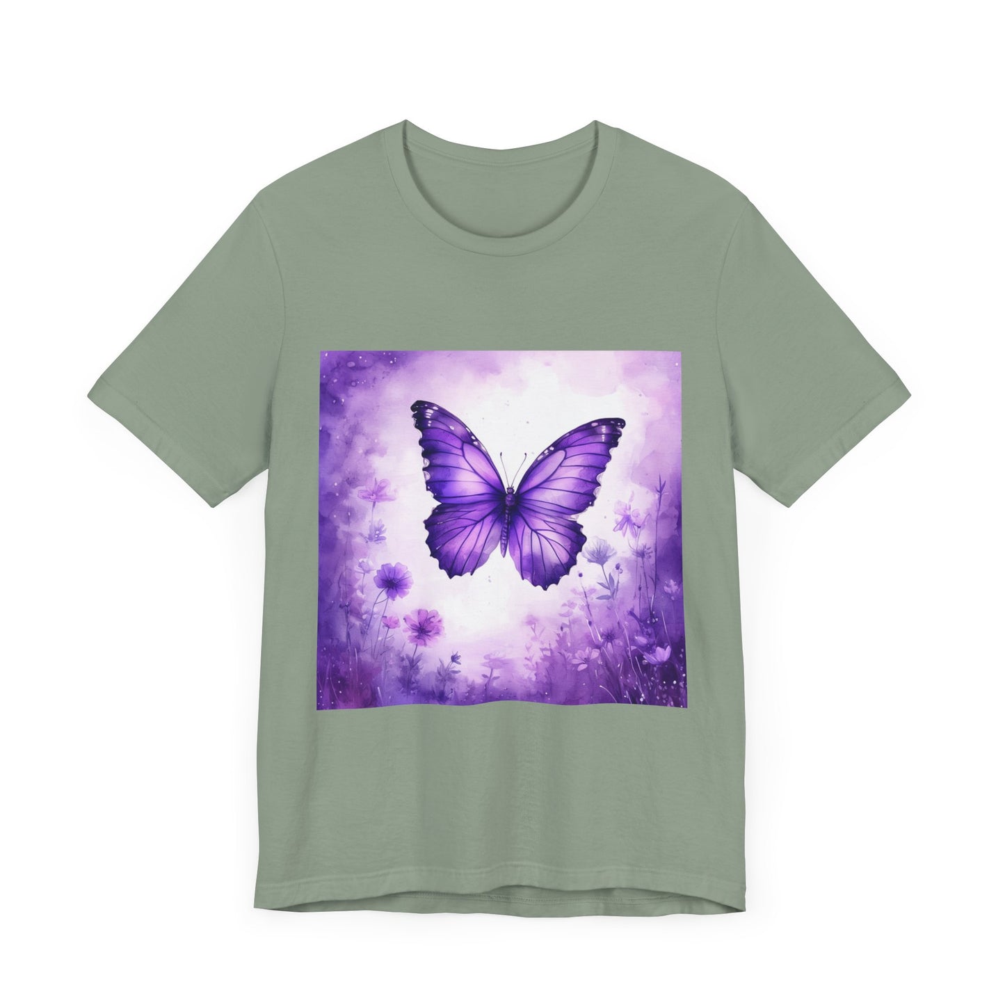 Lavender Flutter Unisex Short Sleeve Tee - Nature Inspired T-Shirt for Relaxed Days