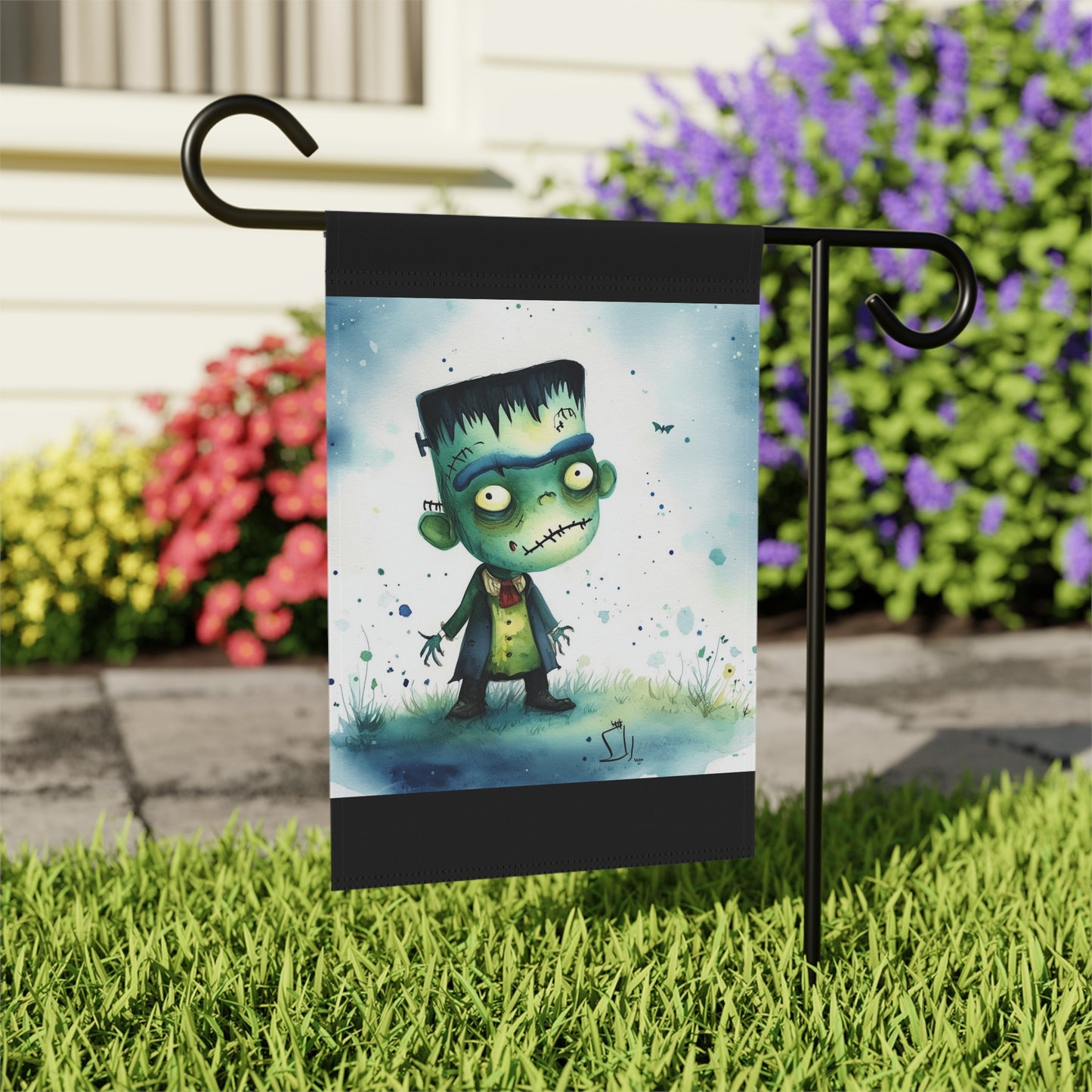 Cute Frankenstein Garden & House Banner
