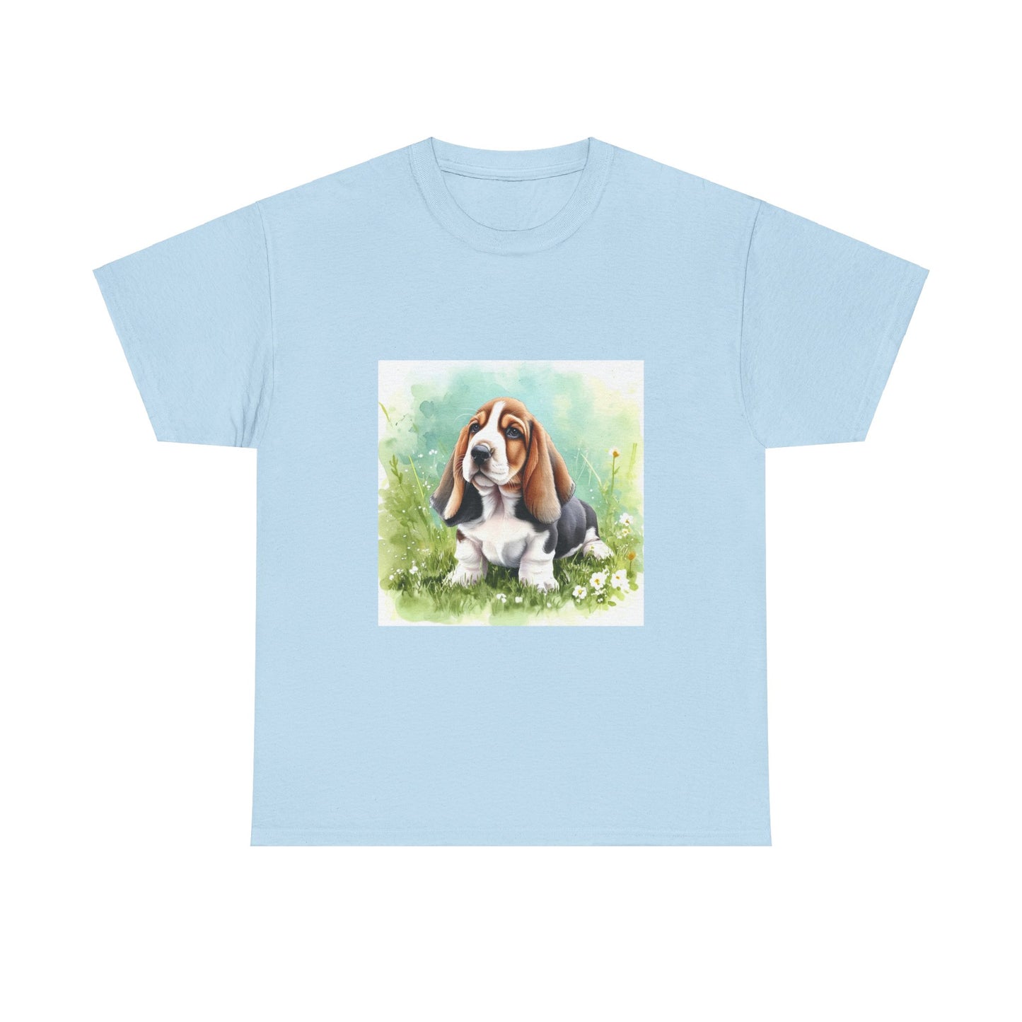 Basset Hound Unisex Heavy Cotton Tee