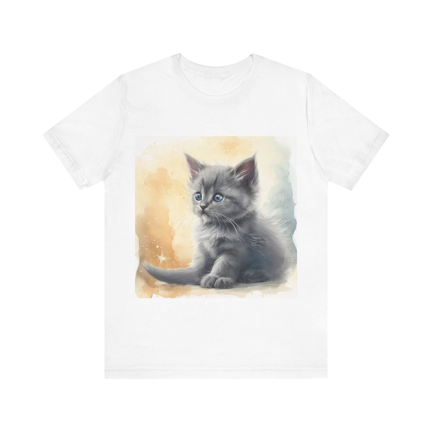 Fluffy Gray Kitten Unisex Jersey Short Sleeve Tee