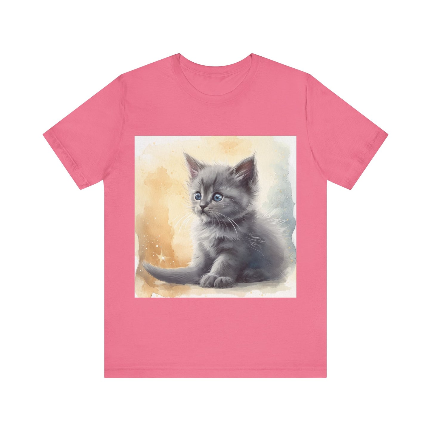 Fluffy Gray Kitten Unisex Jersey Short Sleeve Tee