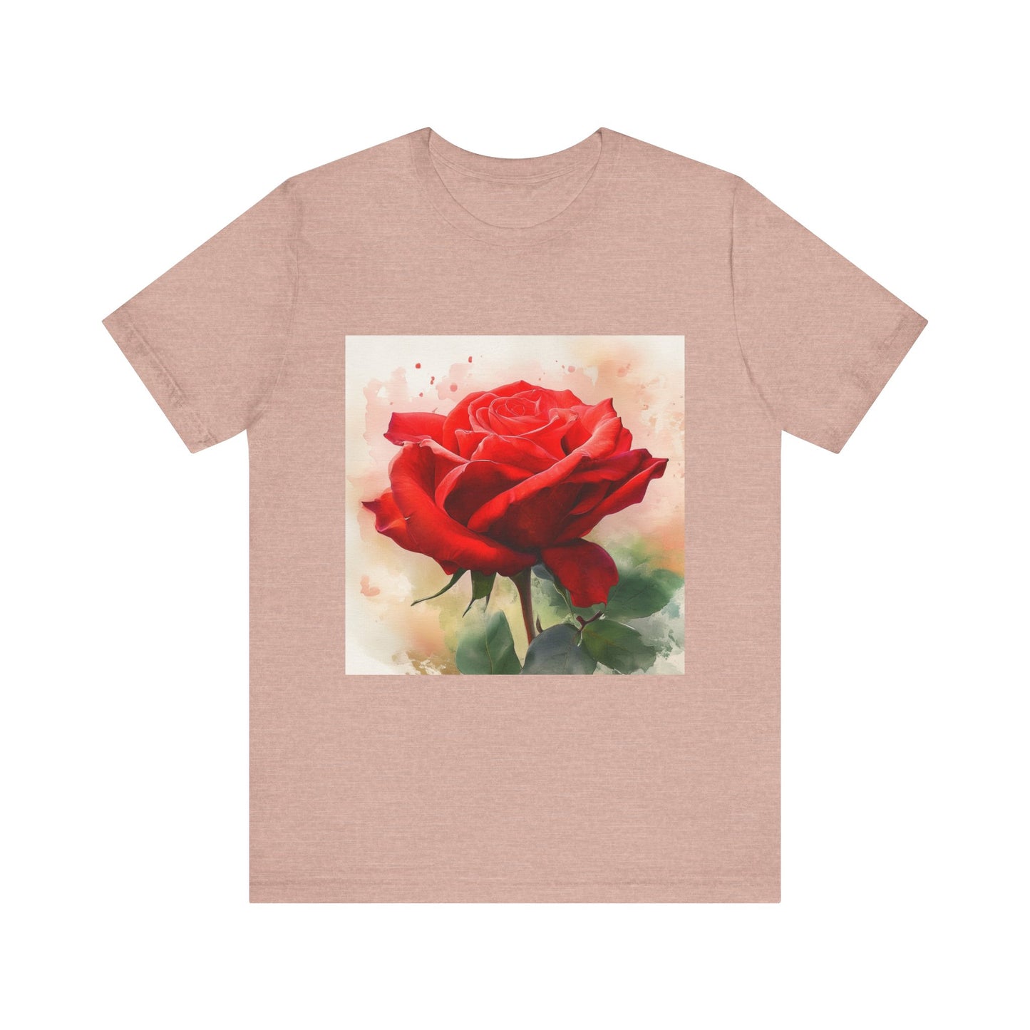 Ruby Bliss Unisex Short Sleeve Tee - Floral Art Top for Nature Lovers