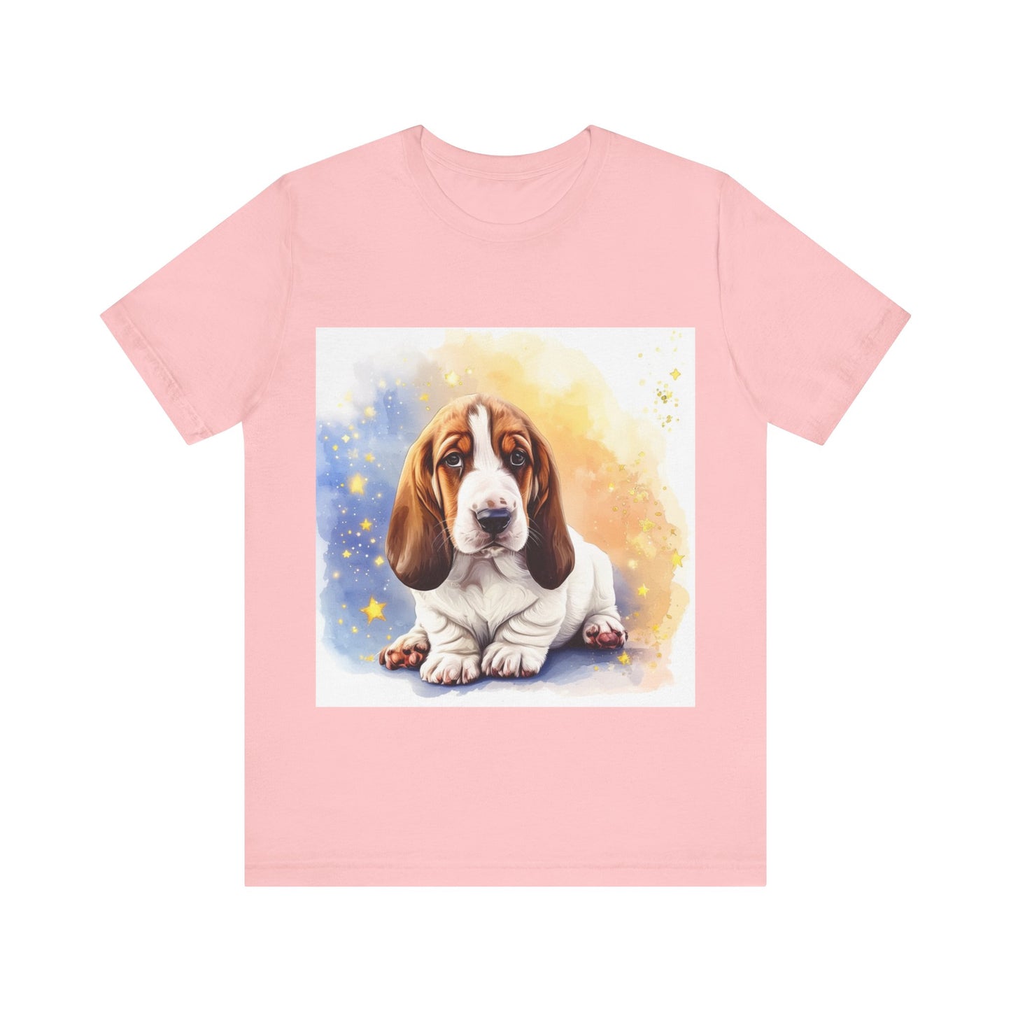 Watercolor Basset Hound Unisex Jersey Short Sleeve Tee