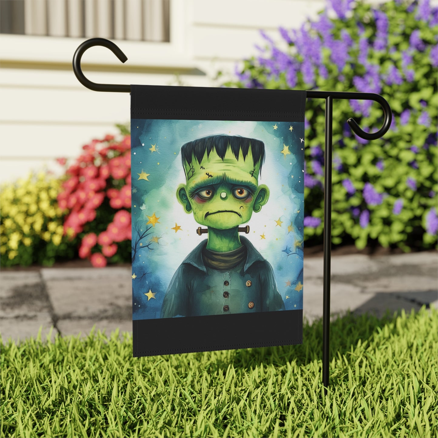 Cute Frankenstein Monster Garden & House Banner