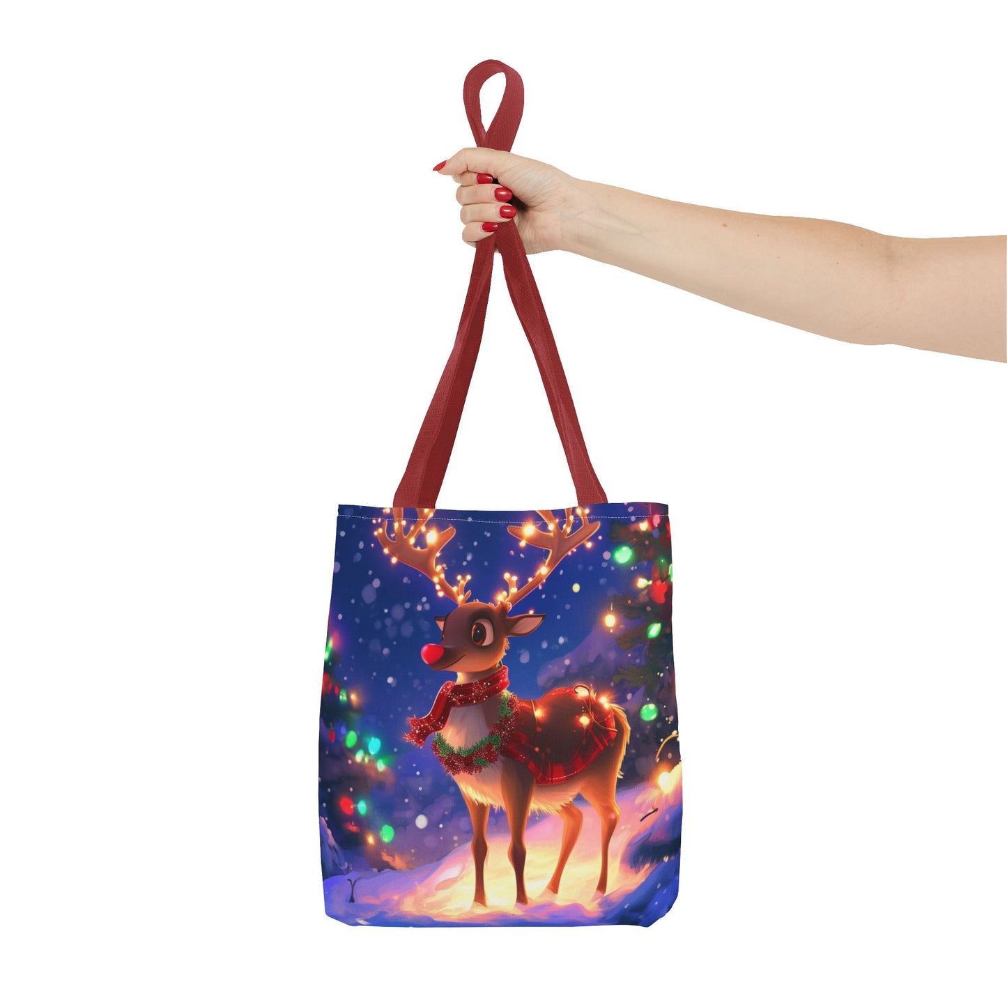 Red Nose Reindeer Tote Bag (AOP)