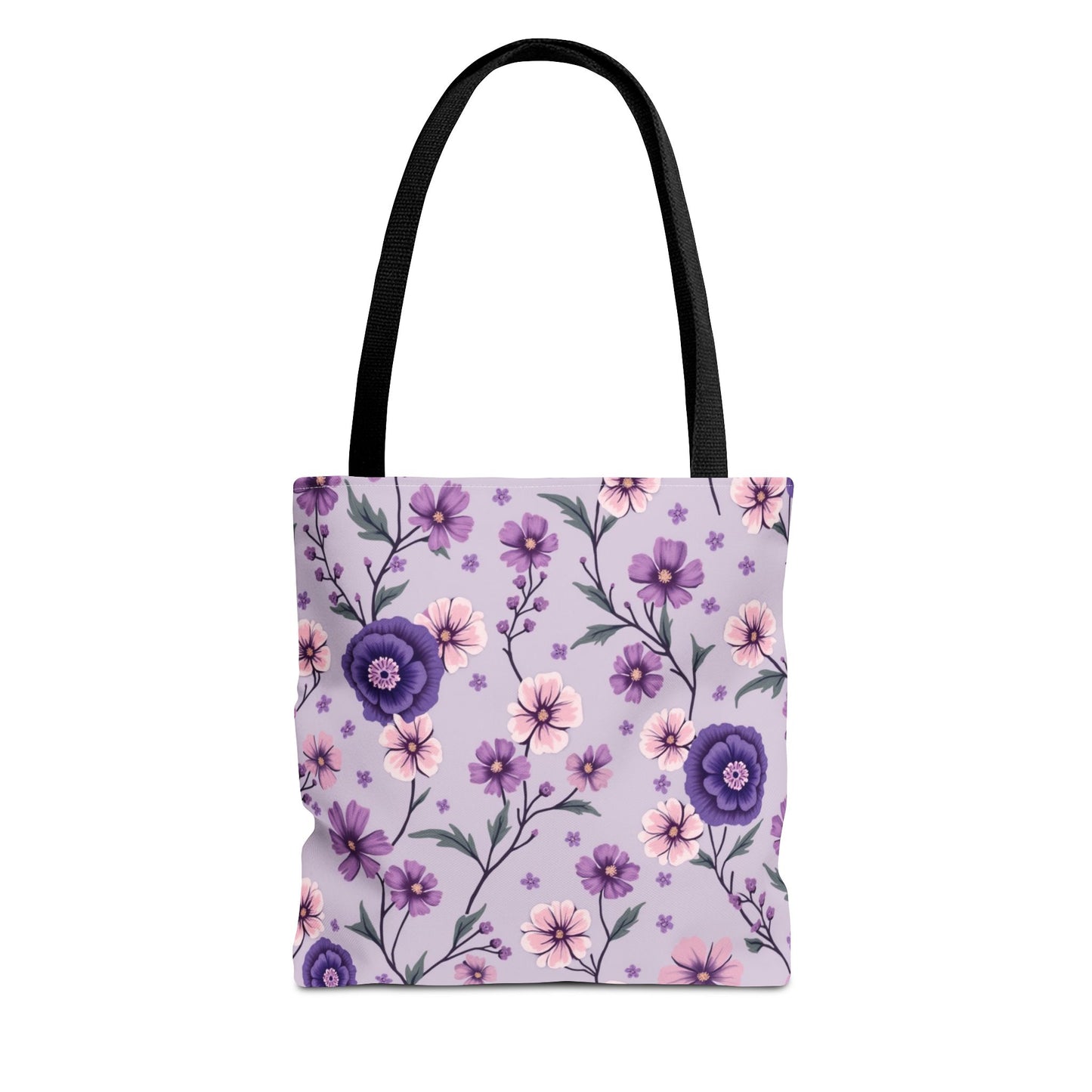 Floral Purple Tote Bag - Stylish and Eco-Friendly for Everyday Use
