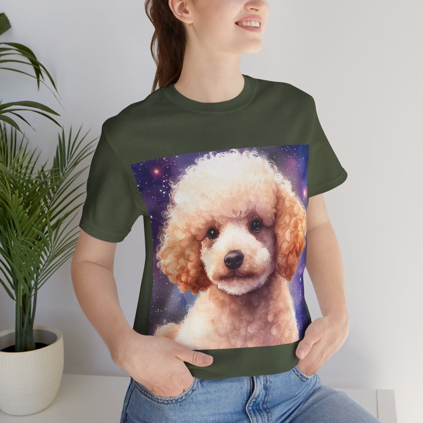 Fluffy Poodle Unisex Jersey Short Sleeve Tee