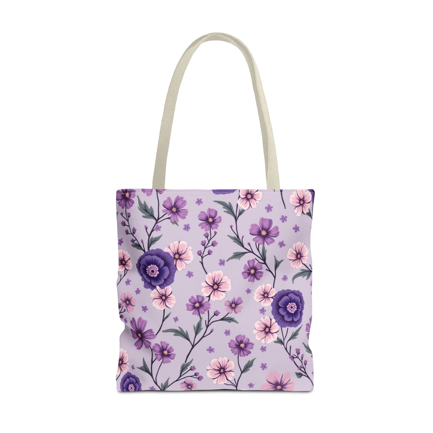 Floral Purple Tote Bag - Stylish and Eco-Friendly for Everyday Use