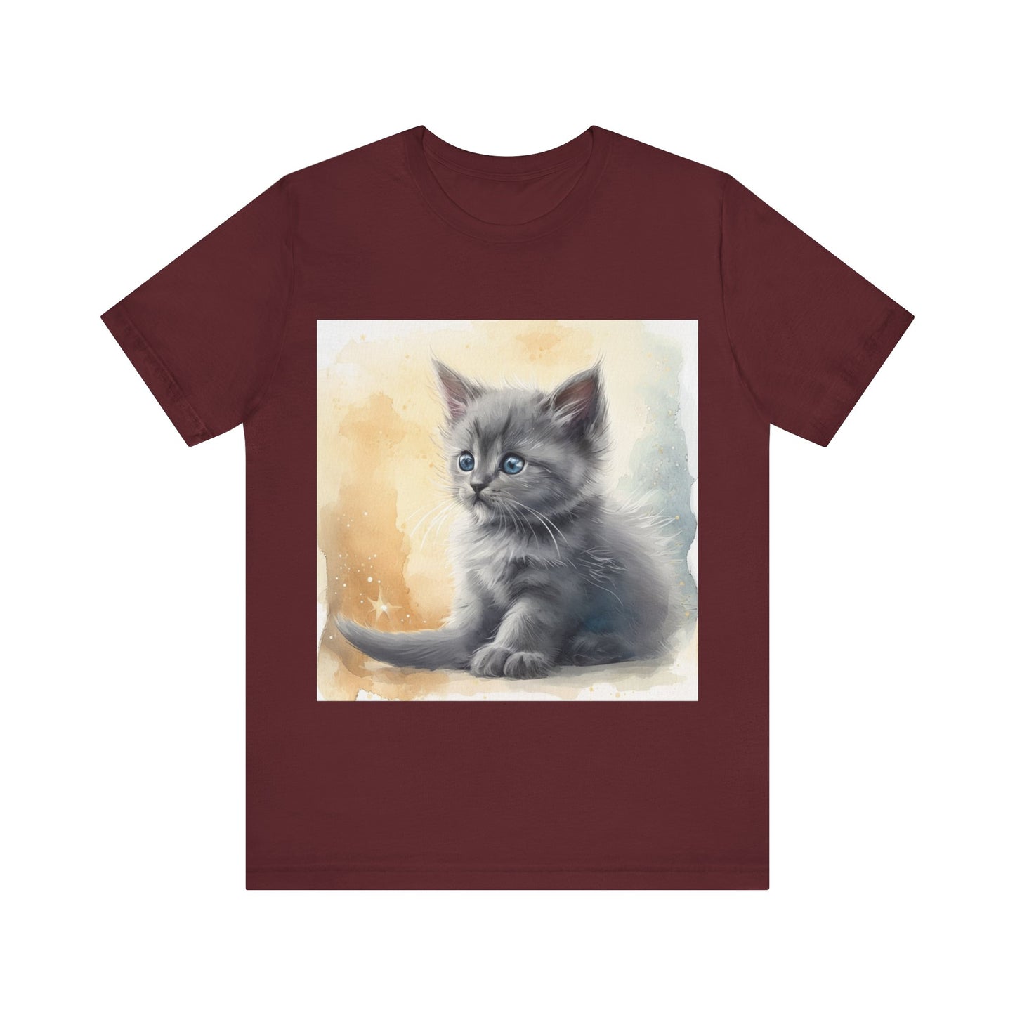 Fluffy Gray Kitten Unisex Jersey Short Sleeve Tee