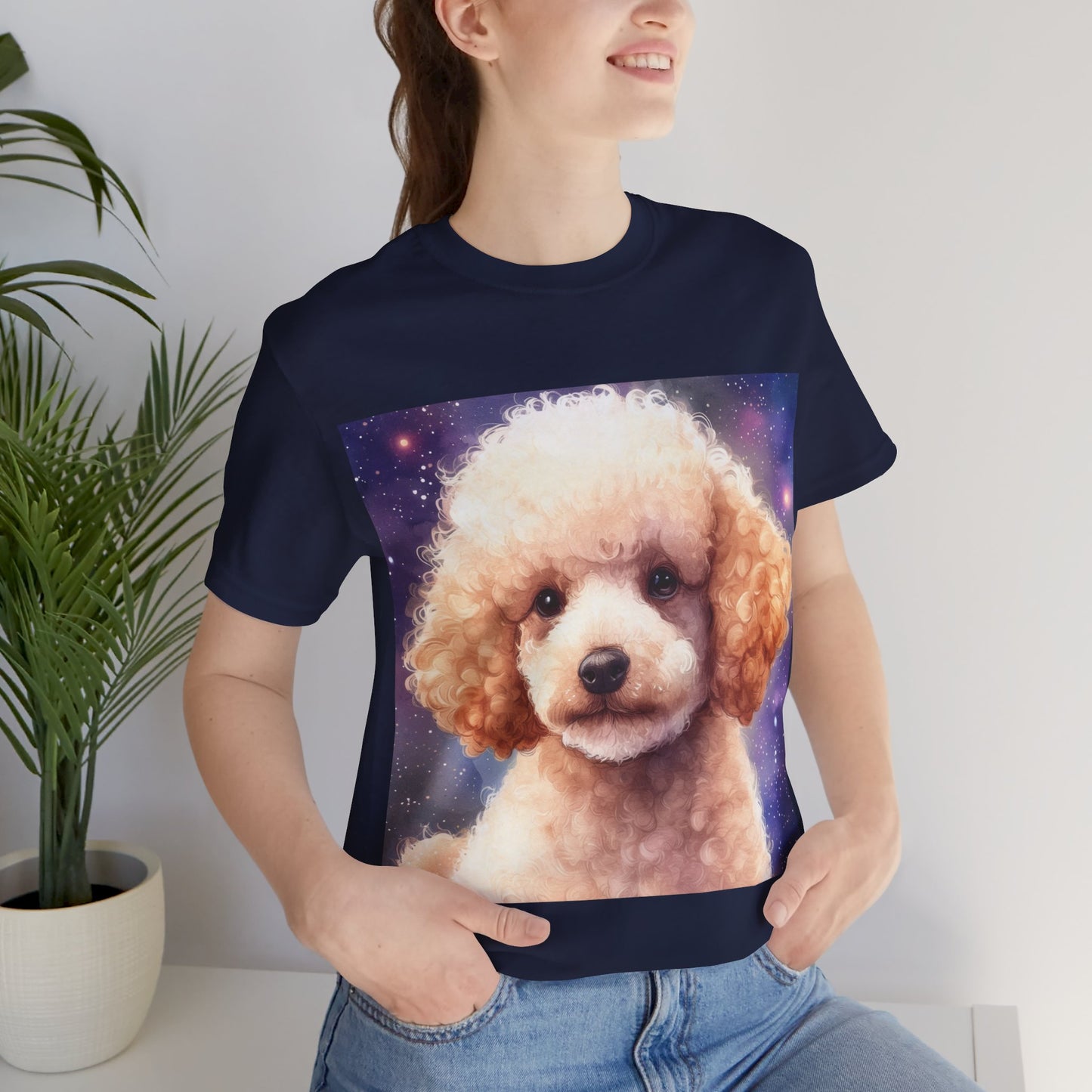 Fluffy Poodle Unisex Jersey Short Sleeve Tee