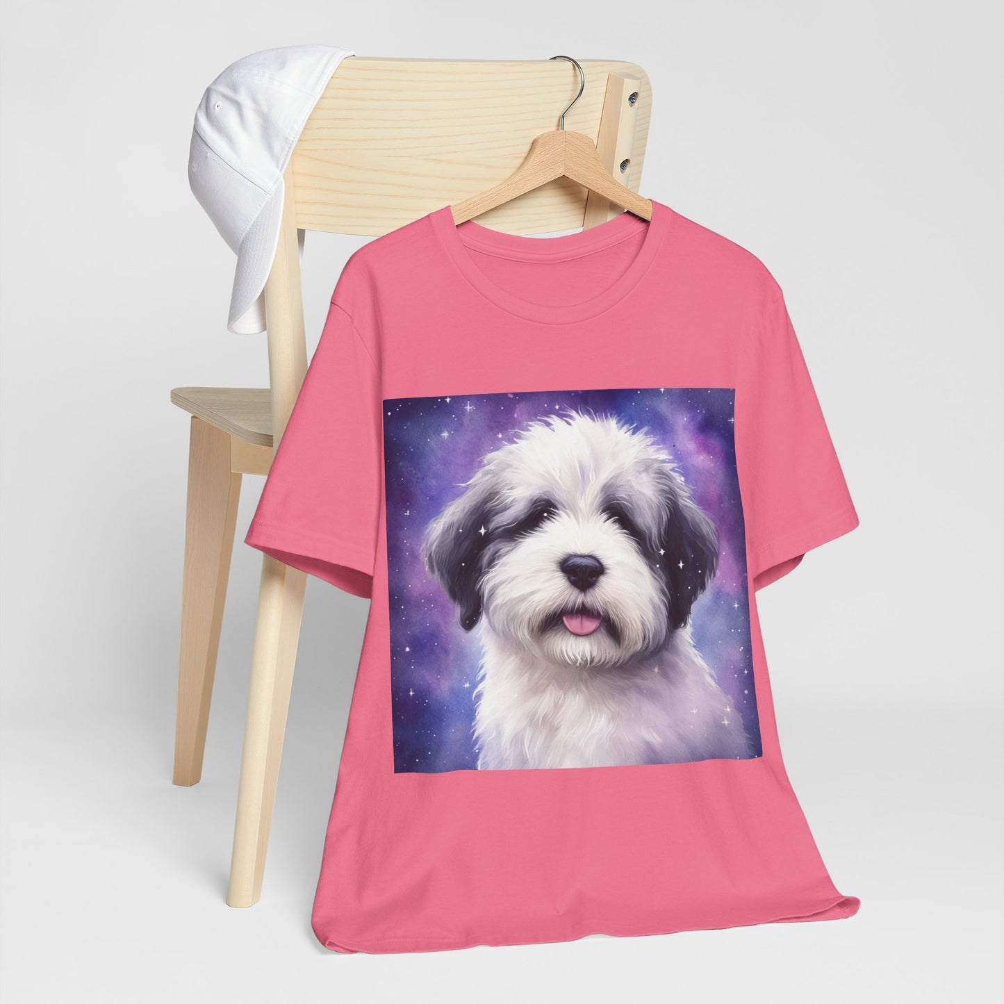 Galaxy Old English Sheepdog Unisex Jersey Short Sleeve Tee
