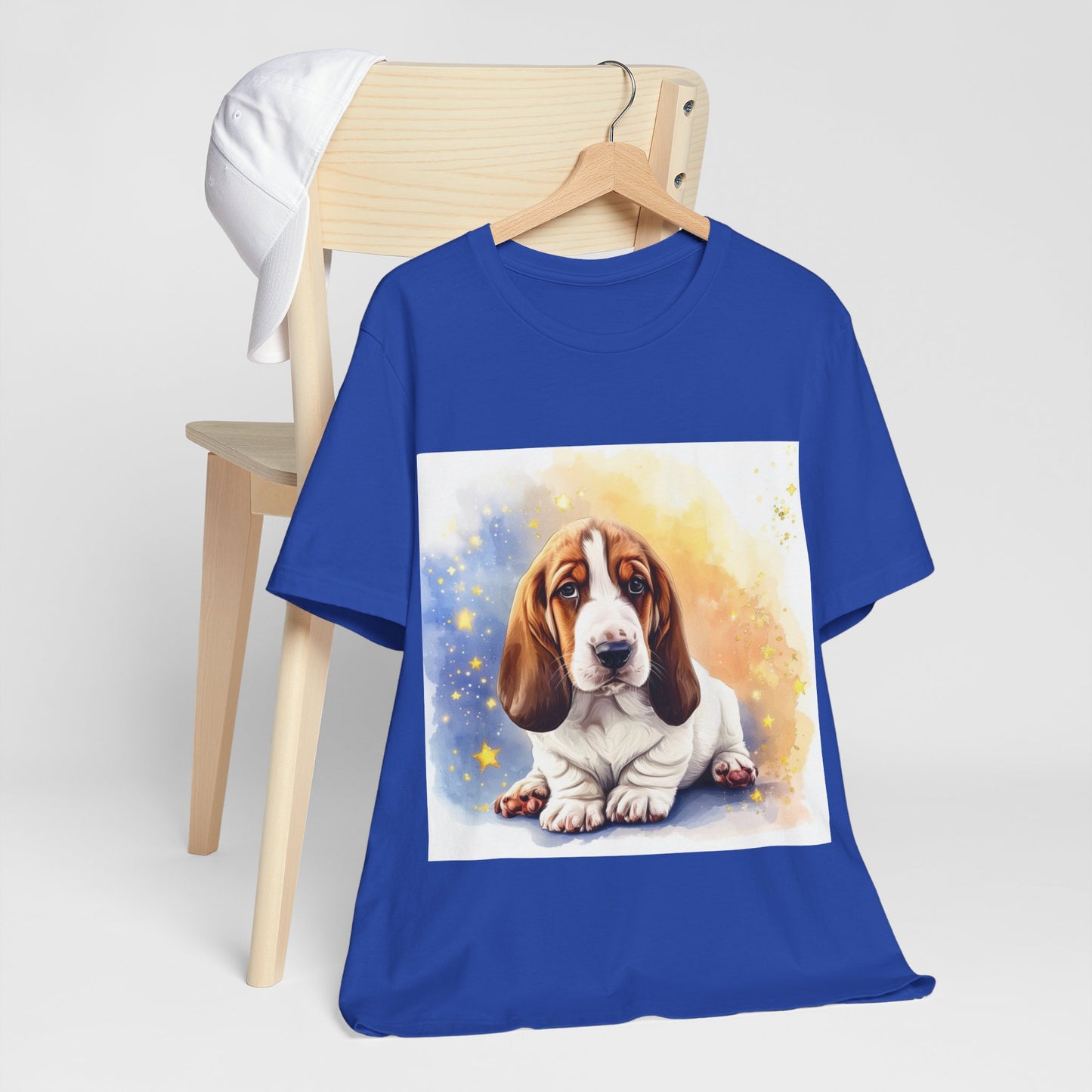 Watercolor Basset Hound Unisex Jersey Short Sleeve Tee