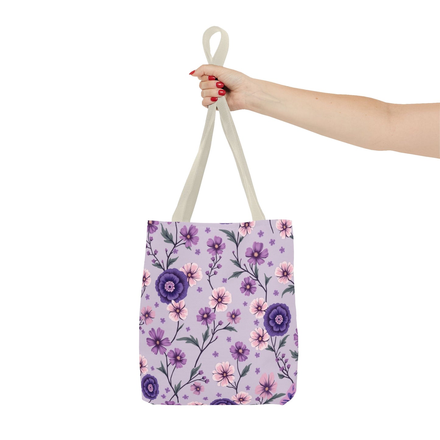 Floral Purple Tote Bag - Stylish and Eco-Friendly for Everyday Use