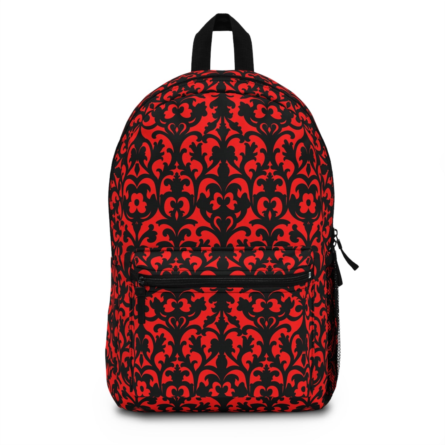Red Victorian Gothic Damask Backpack - Stylish & Functional for Daily Use