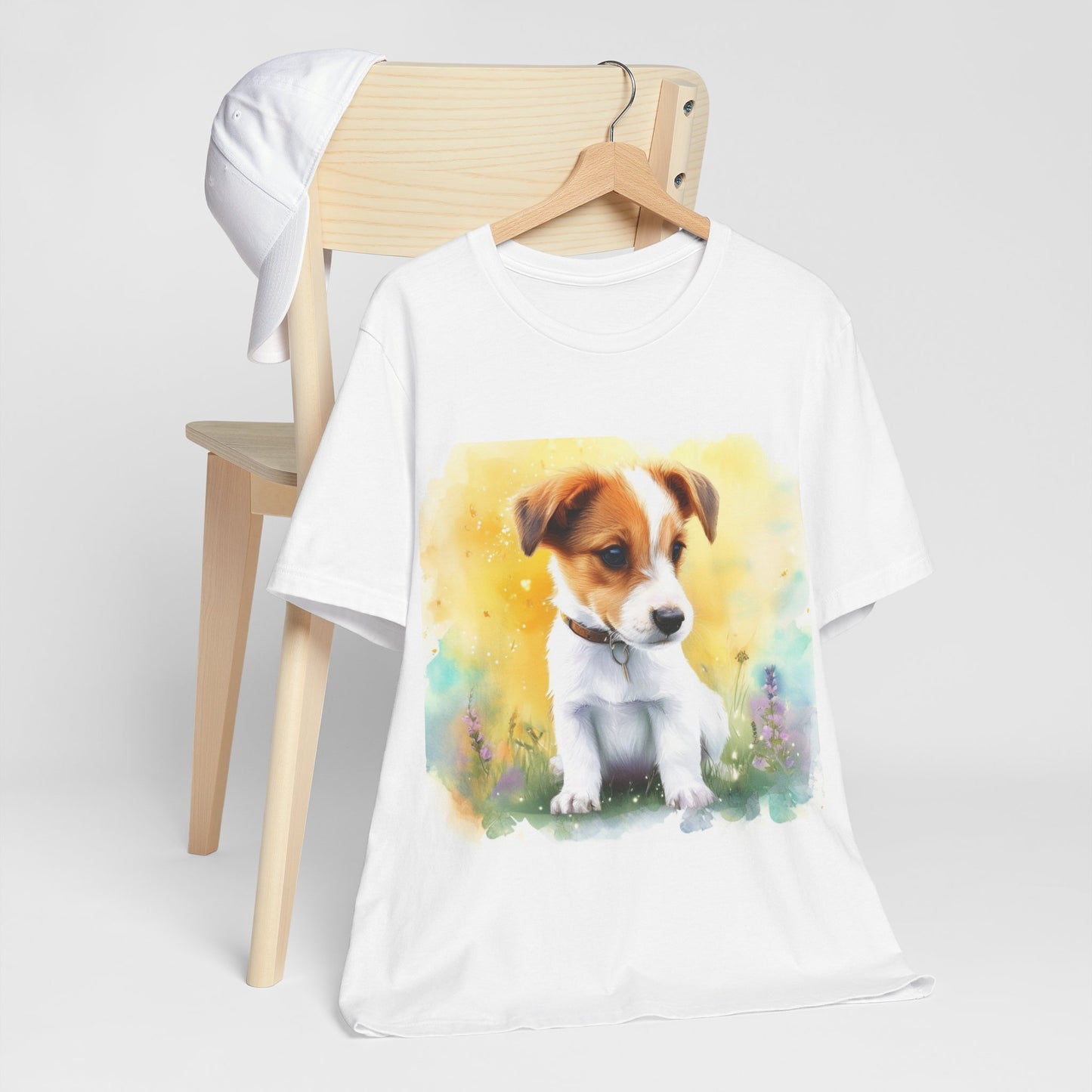 Fuzzy Jack Russell Unisex Jersey Short Sleeve Tee