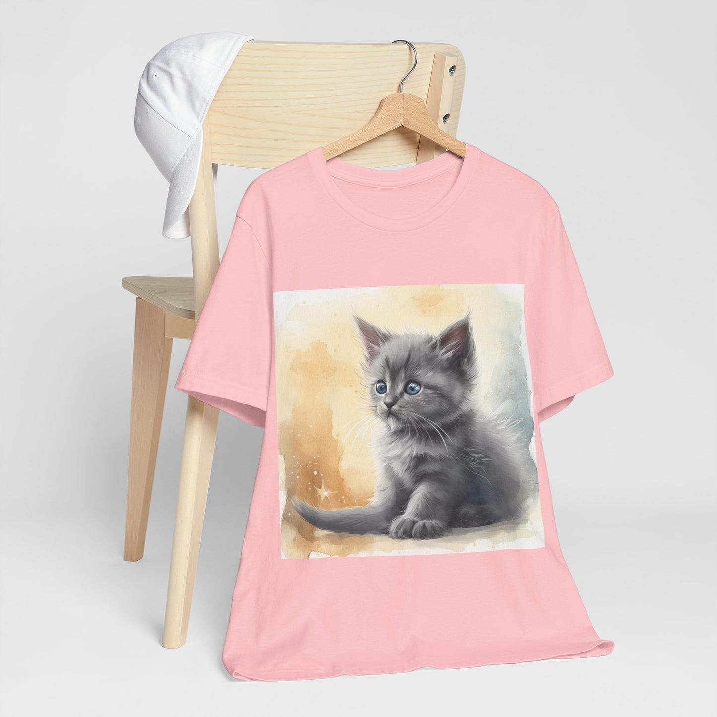 Fluffy Gray Kitten Unisex Jersey Short Sleeve Tee
