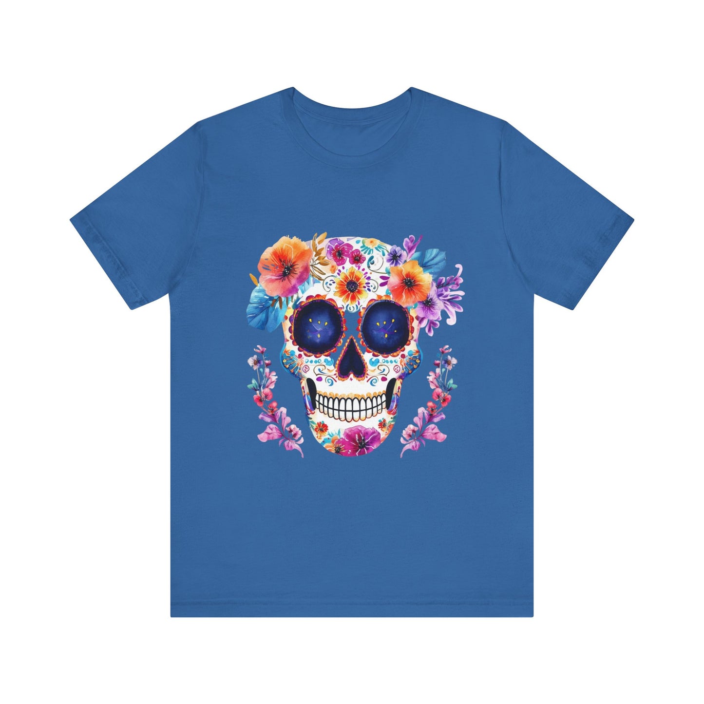 Day of the dead sugar skull Unisex Jersey Short Sleeve Tee