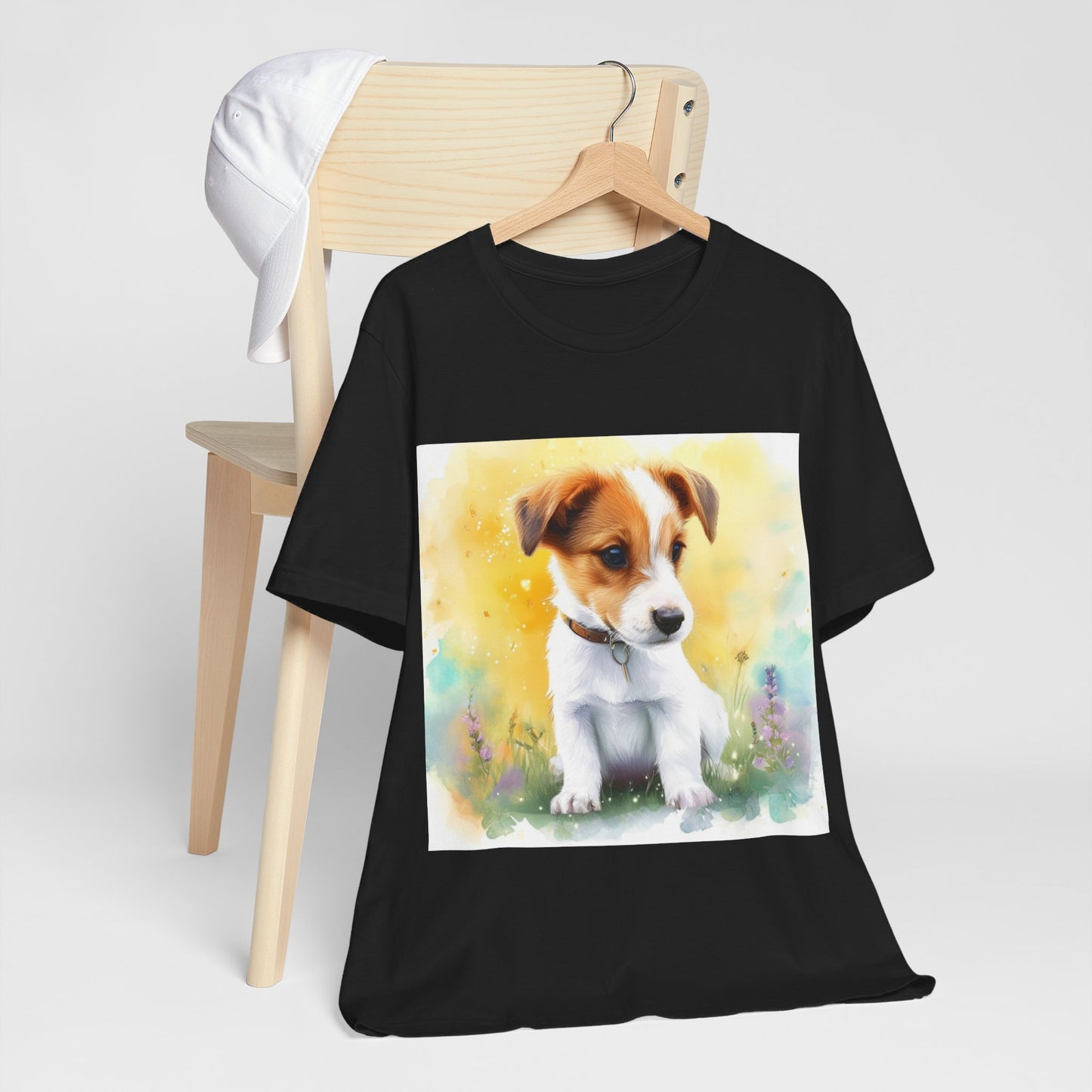 Fuzzy Jack Russell Unisex Jersey Short Sleeve Tee