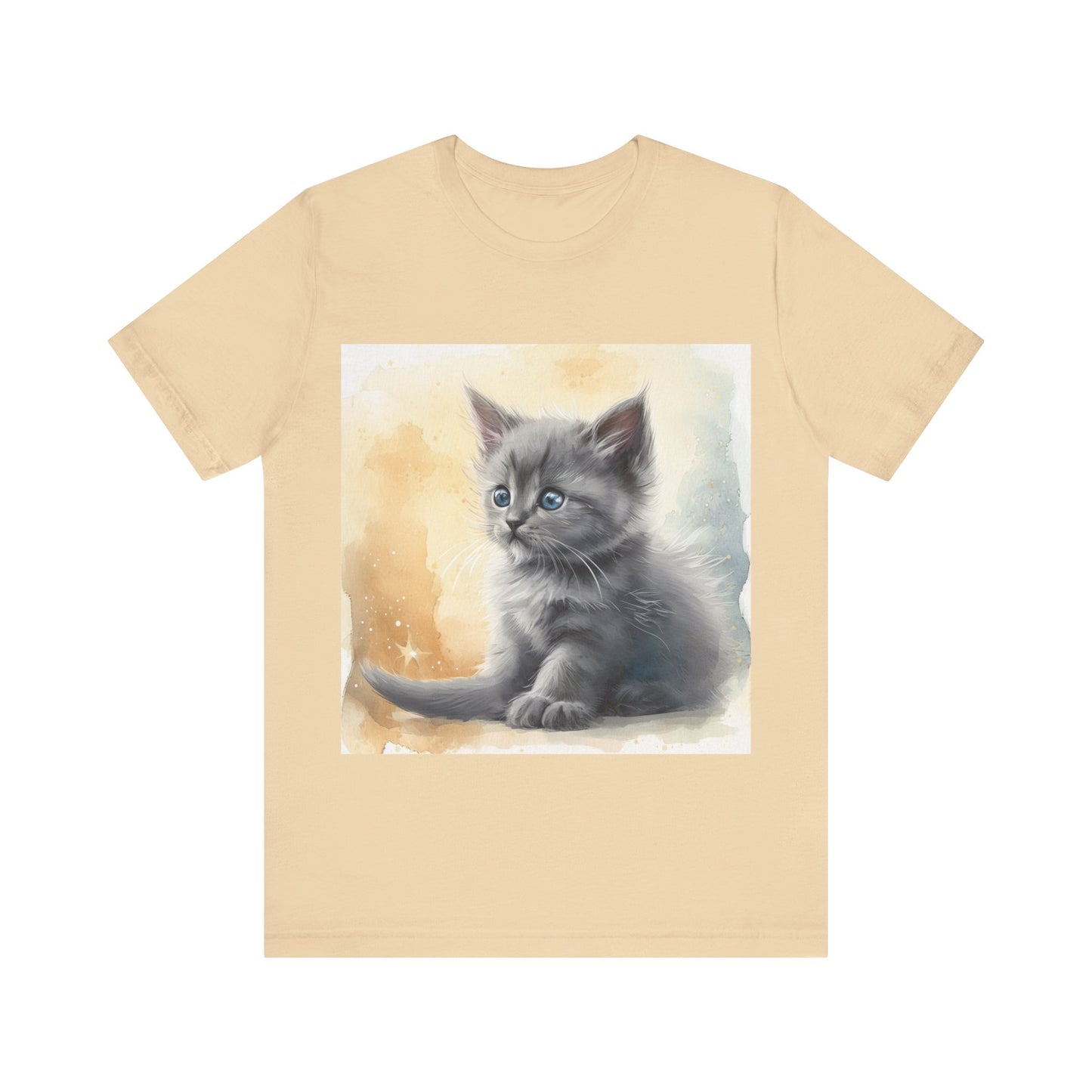 Fluffy Gray Kitten Unisex Jersey Short Sleeve Tee
