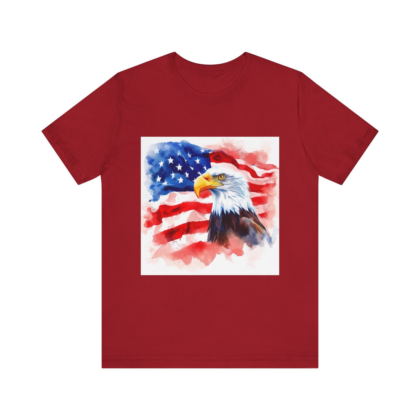 Patriotic Eagle Unisex Tee - American Flag Design