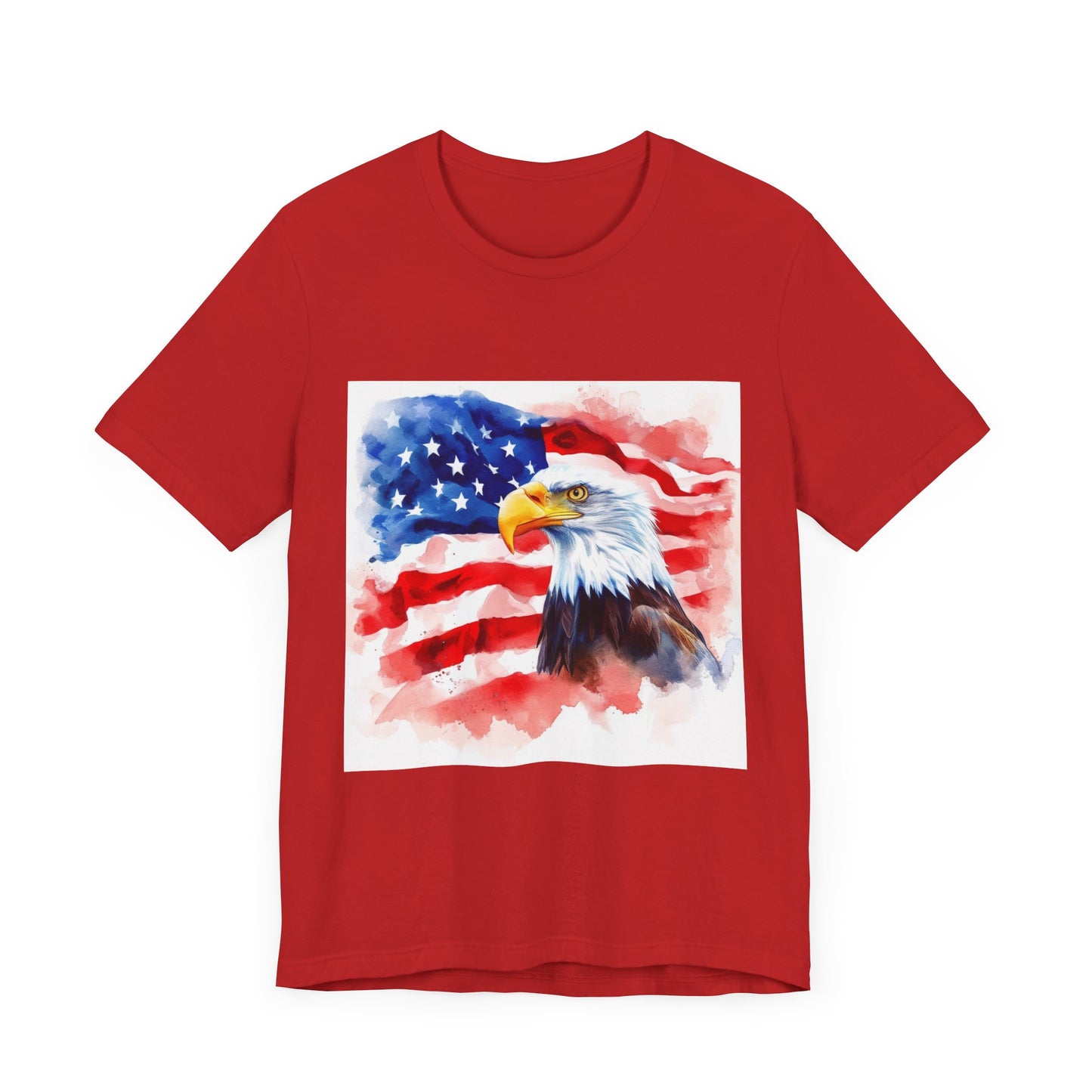 Patriotic Eagle Unisex Tee - American Flag Design