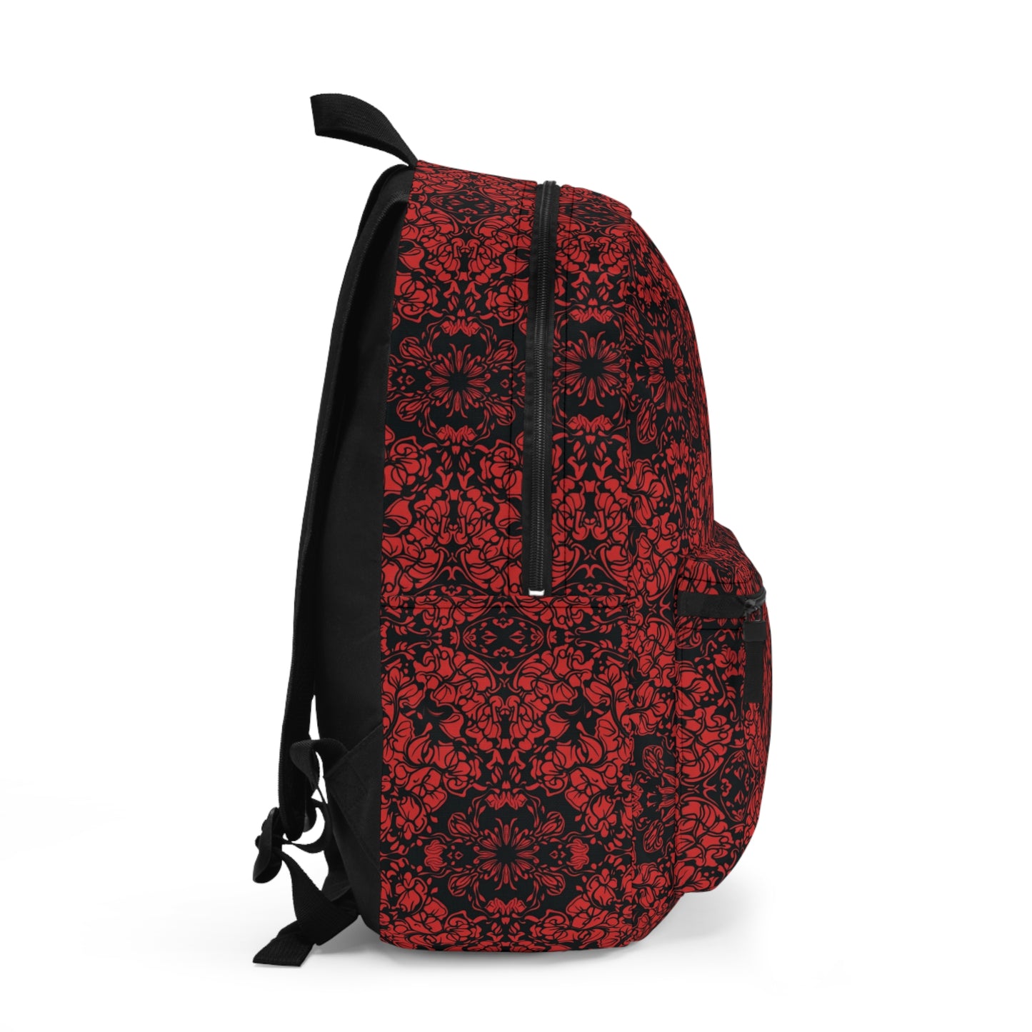 Gothic Red Floral Backpack - Stylish Travel Companion for Daily Adventures