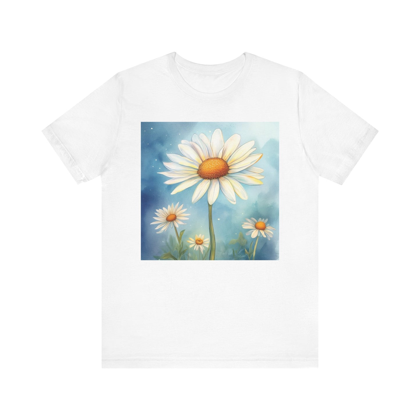 Delightful Daisy Unisex Jersey Tee - Nature-Inspired Floral Design