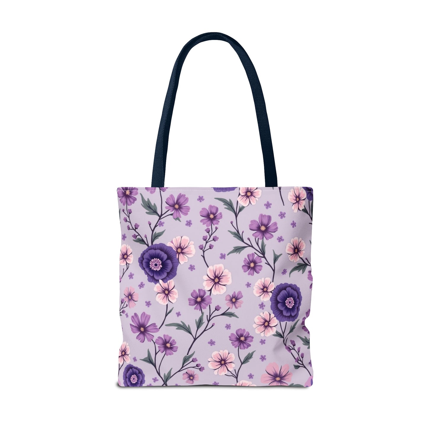 Floral Purple Tote Bag - Stylish and Eco-Friendly for Everyday Use