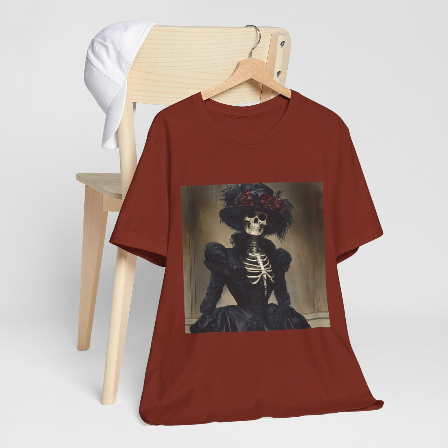 Creepy victorian Skeleton Unisex Jersey Short Sleeve Tee