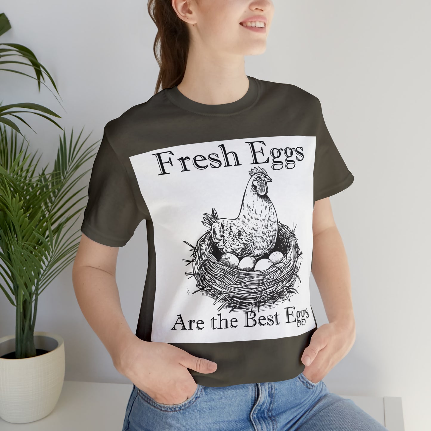 Fresh Eggs Unisex Jersey Short Sleeve Tee