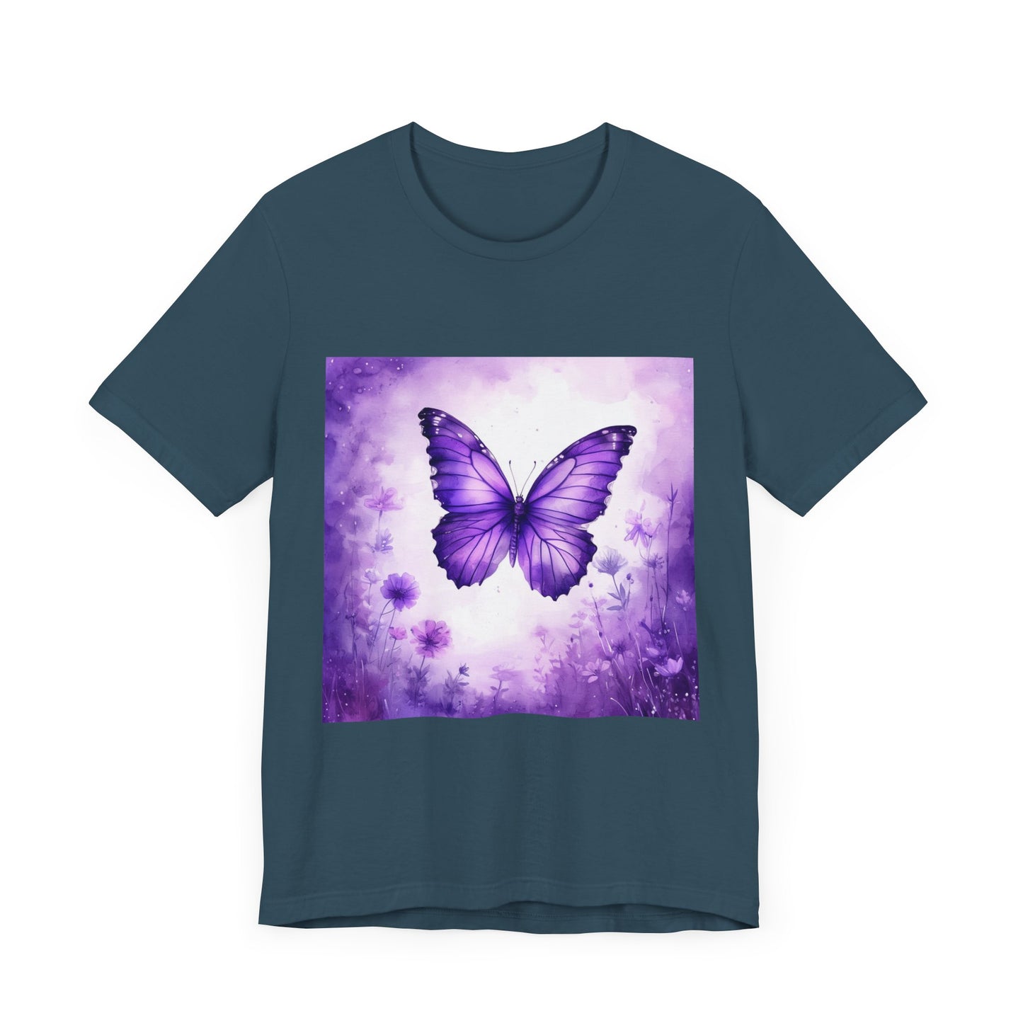 Lavender Flutter Unisex Short Sleeve Tee - Nature Inspired T-Shirt for Relaxed Days