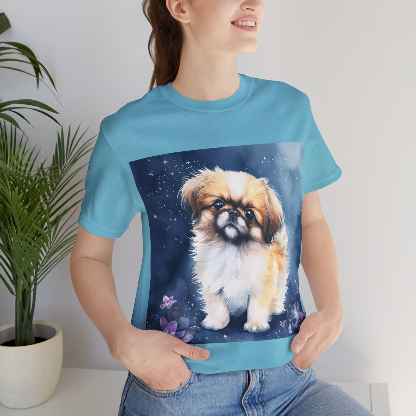 Pekinese Puppy Unisex Jersey Short Sleeve Tee