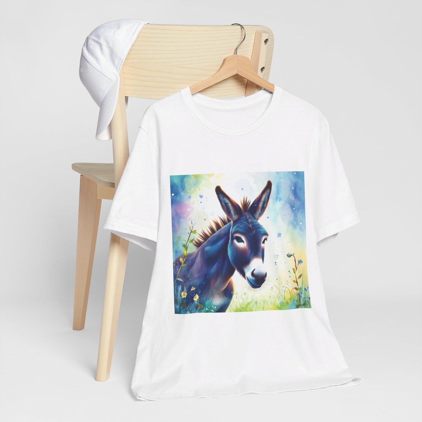 Cute Colorful Donkey Unisex Jersey Short Sleeve Tee