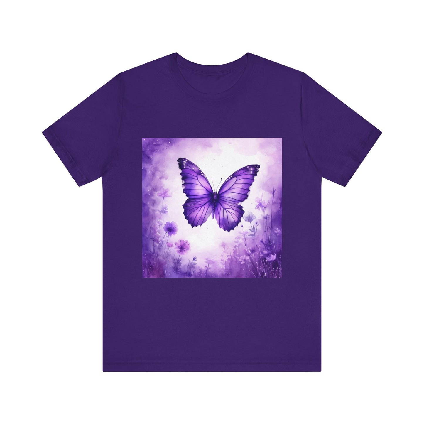 Lavender Flutter Unisex Short Sleeve Tee - Nature Inspired T-Shirt for Relaxed Days
