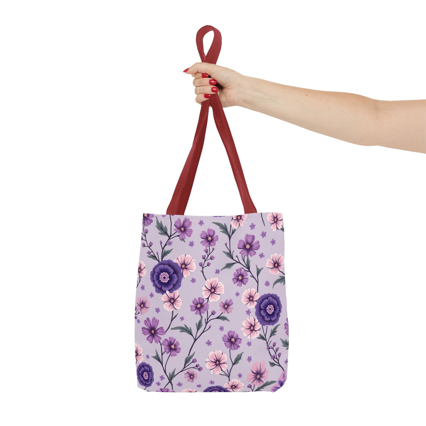 Floral Purple Tote Bag - Stylish and Eco-Friendly for Everyday Use