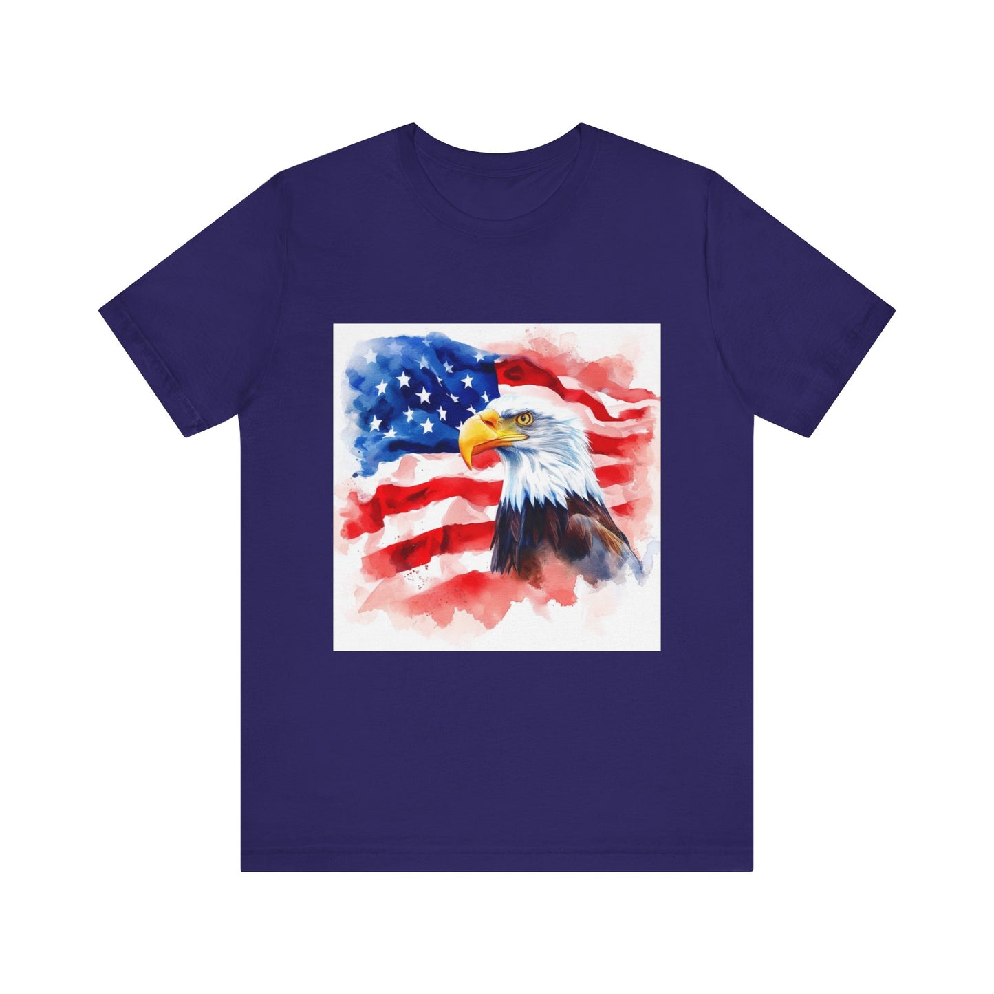 Patriotic Eagle Unisex Tee - American Flag Design