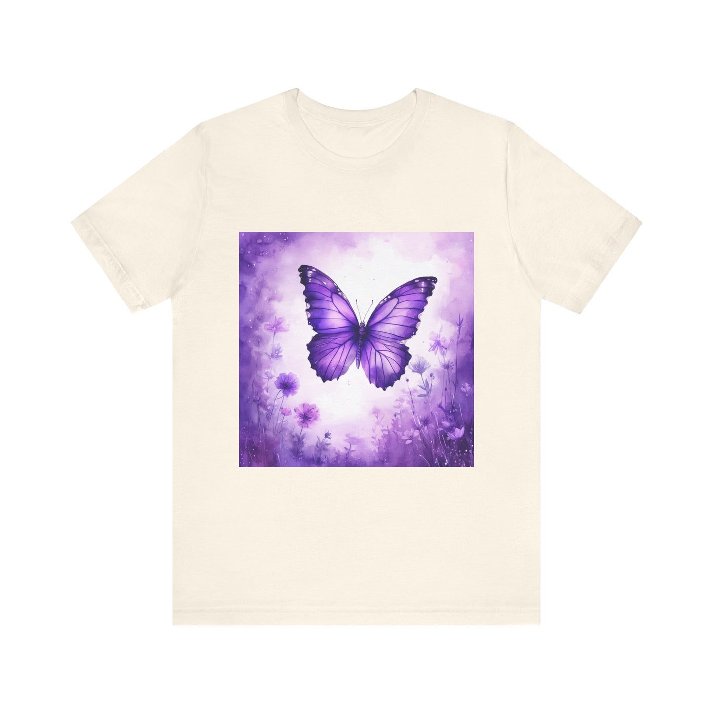 Lavender Flutter Unisex Short Sleeve Tee - Nature Inspired T-Shirt for Relaxed Days