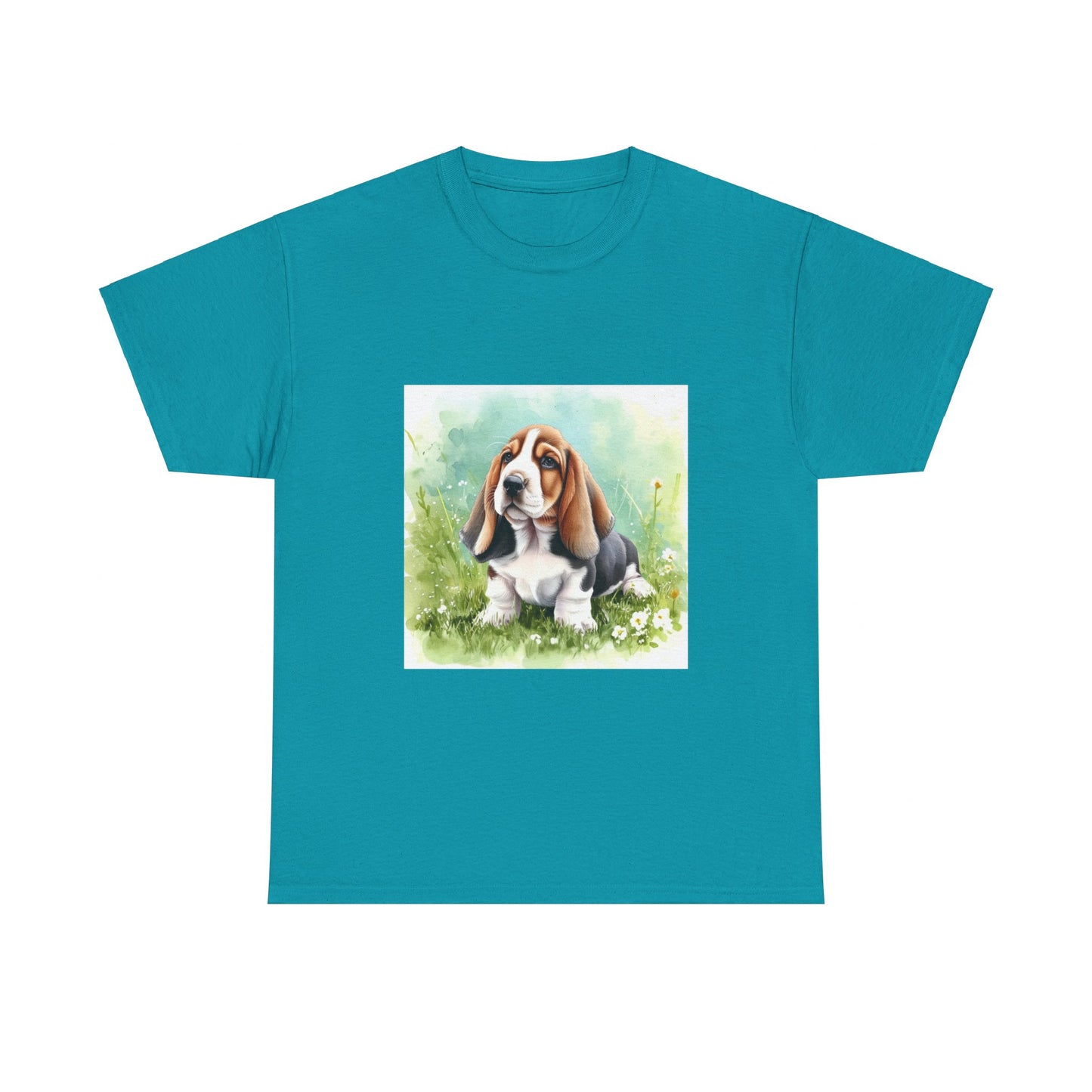 Basset Hound Unisex Heavy Cotton Tee