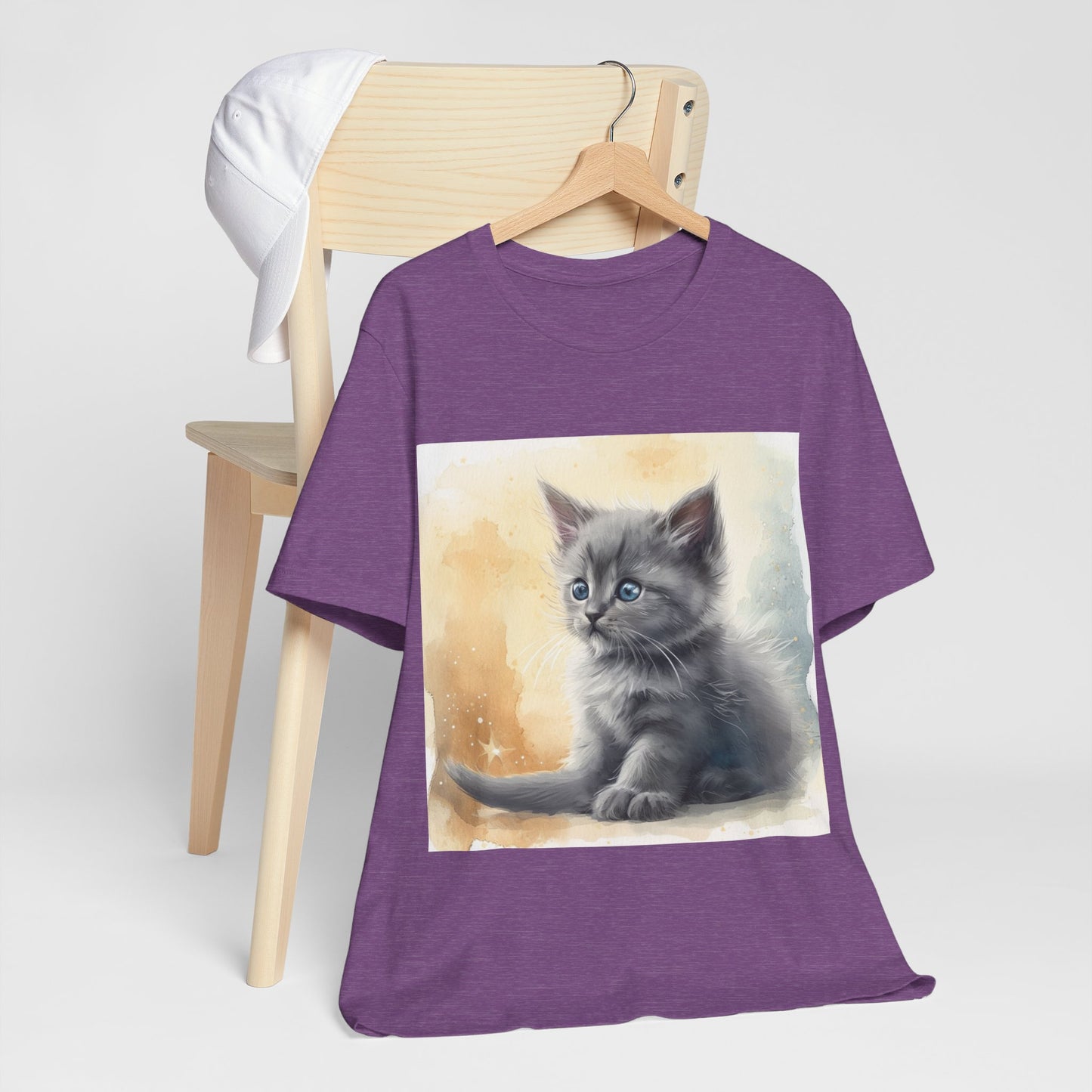 Fluffy Gray Kitten Unisex Jersey Short Sleeve Tee