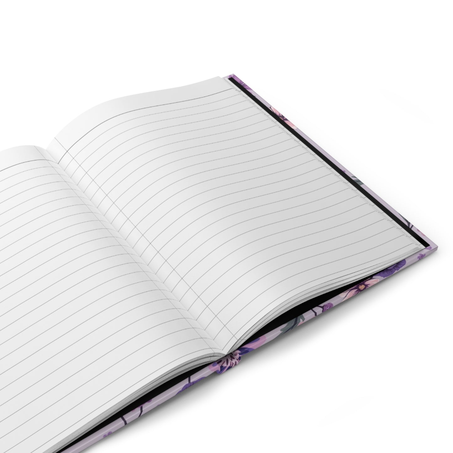 Purple Spring Floral Hardcover Journal - Elegant Matte Finish for Daily Thoughts and Reflections