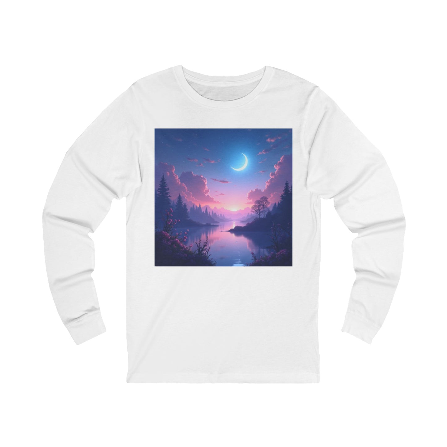 Serene Lake Unisex Jersey Long Sleeve Tee