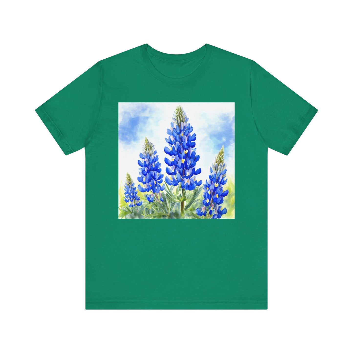 Bluebonnet Fields Unisex Jersey Short Sleeve Tee - Nature Inspired Botanical Art
