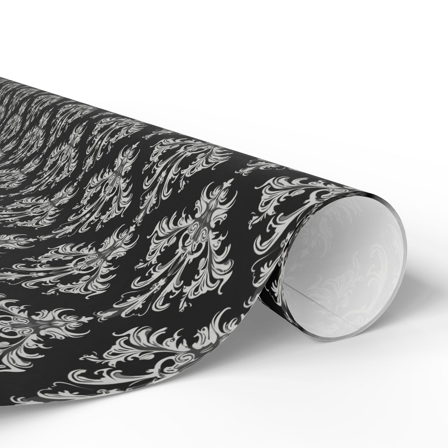 Gray and Black Victorian Pattern Wrapping Papers