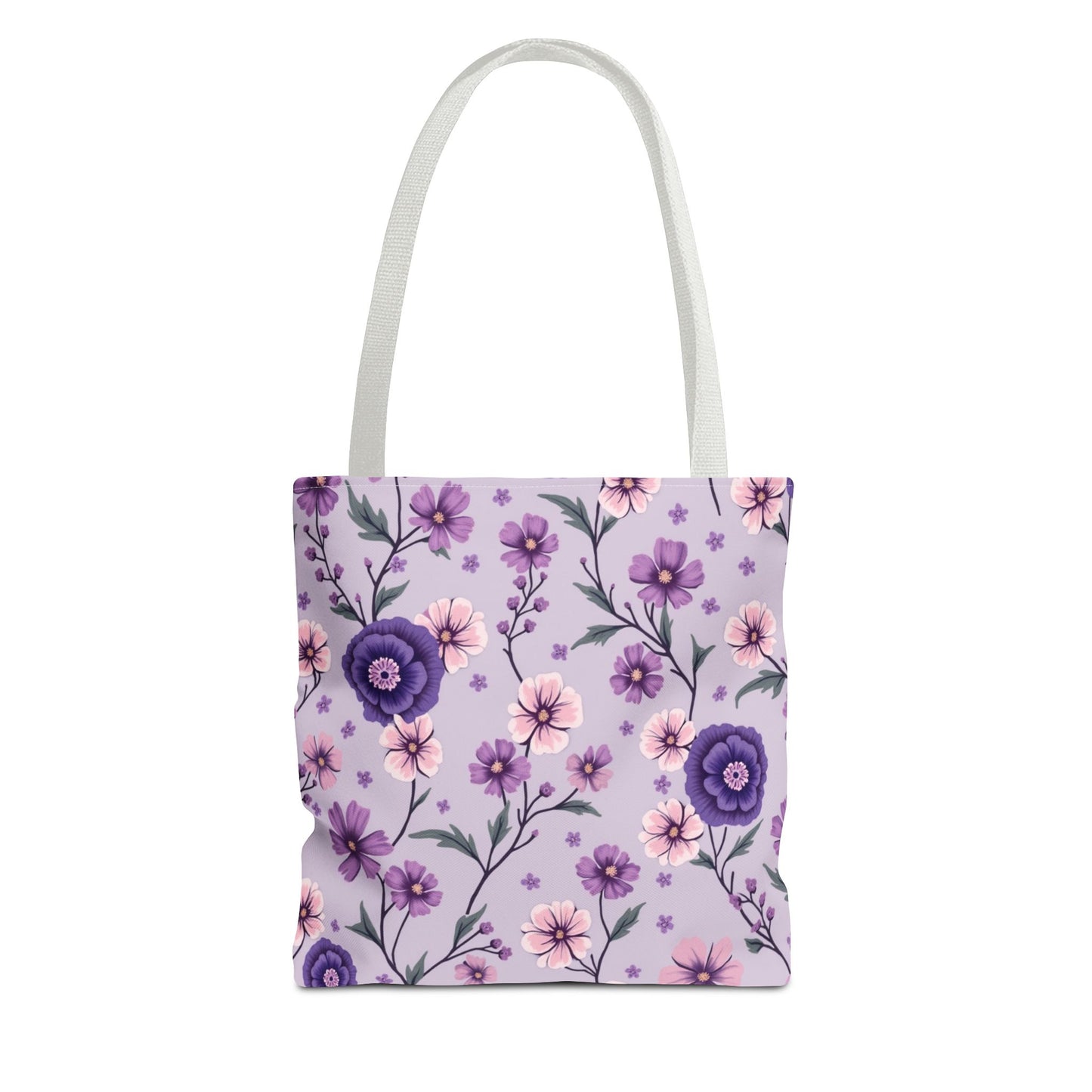 Floral Purple Tote Bag - Stylish and Eco-Friendly for Everyday Use