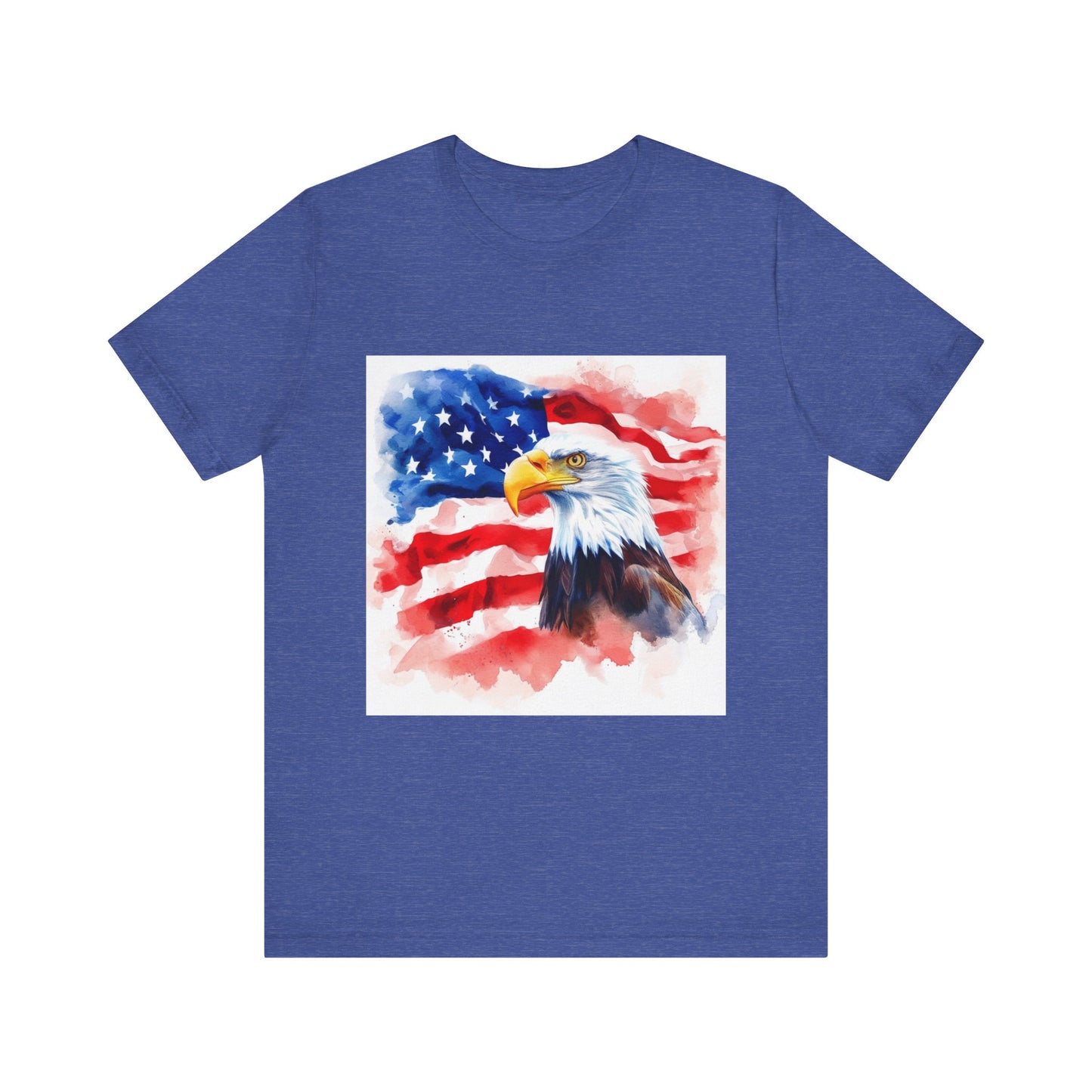 Patriotic Eagle Unisex Tee - American Flag Design