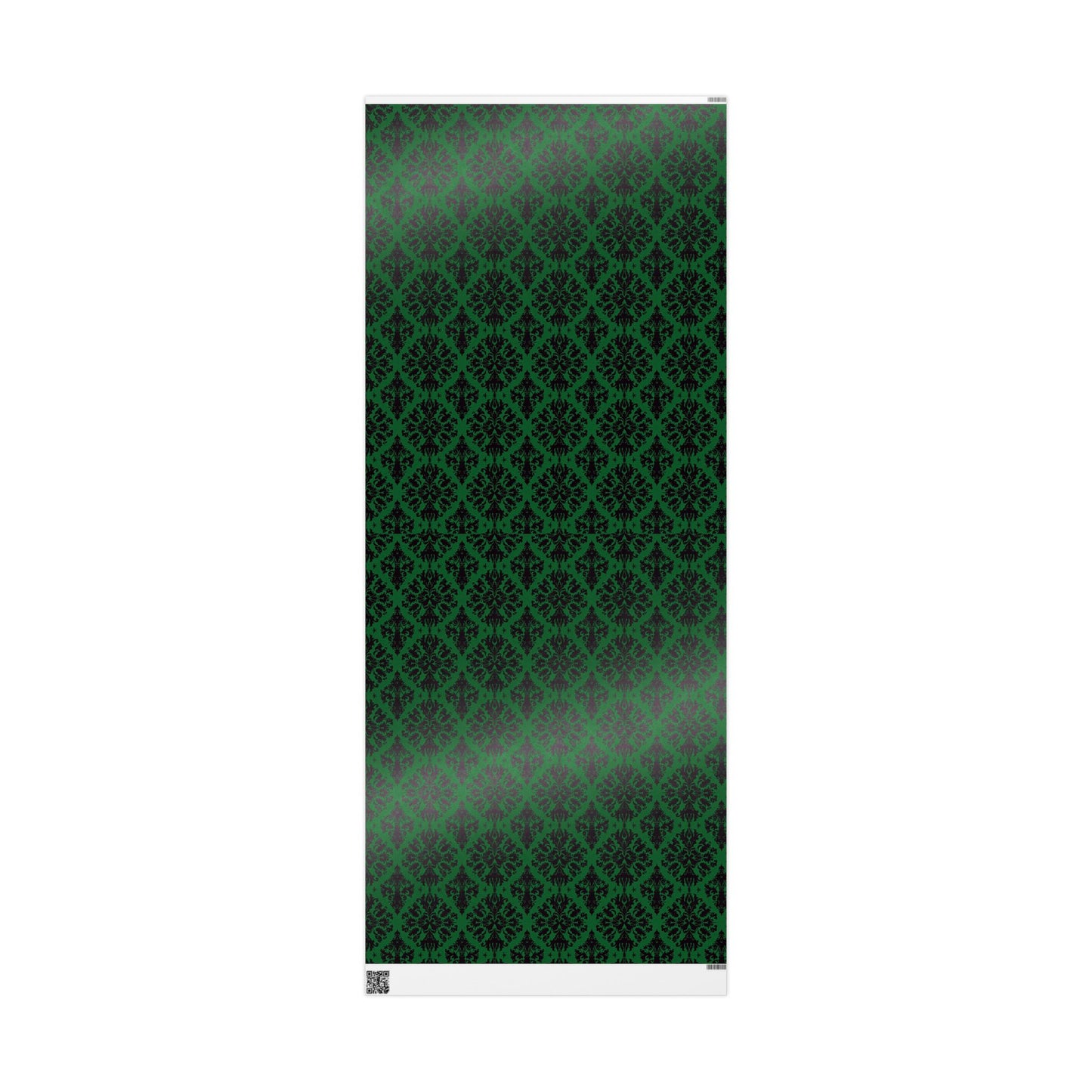Green and Black Victorian Damask Wrapping Papers