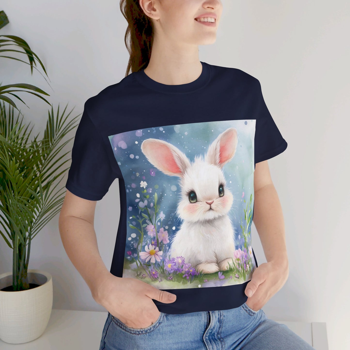 Adorable Bunny Unisex Jersey Short Sleeve Tee